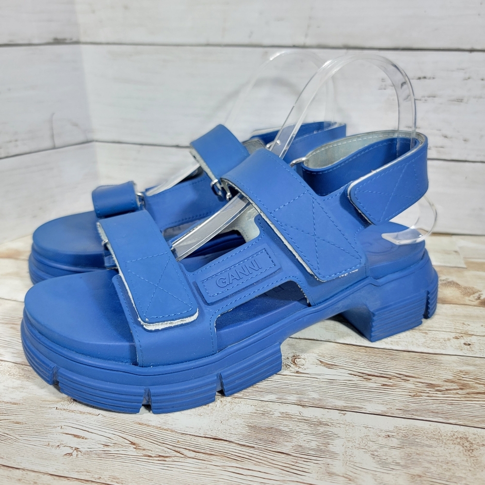 GANNI recycled Rubber Sandals EU 39